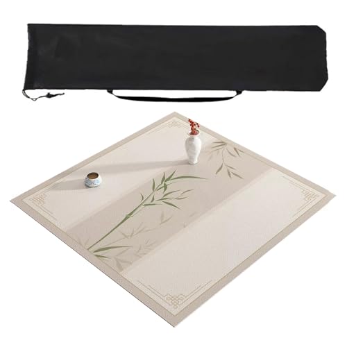 Rutschfeste chinesische Mahjong-Matte, 140 cm, Stummspiel-Tischabdeckung für Zuhause, langlebige Mahjong-Pokermatte, ideal für Familienspielabende und Turniere von Generisch