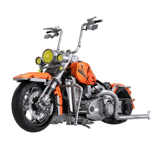 SAYN Technik Motorrad für Harley Davidson, 1/5 2392 Teile Technik Motorrad Bausteine Bausatz, Kompatibel mit Lego Technik von Generisch