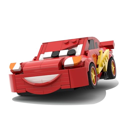SAYN Technik Sportwagen Bausteine für Lightning McQueen, 300 Teile Technik Auto Rennwagen Modell, Kompatibel mit Lego Technik von Generisch