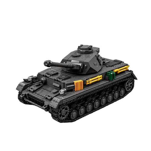 SAYN WW2 Militär Deutschland Panzer Bausteine Bausatz, 1419 Teile Militär WW2 Deutsch IV Panzer Bausteine Bausatz mit Soldaten und Waffen, Kompatibel mit Lego von Generisch