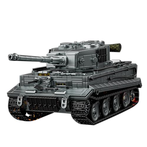 SAYN WW2 Militär Panzer Bausteine Bausatz, 1668 Teile Technik Militär WW2 Tiger Panzer Klemmbausteine Modellbausatz mit Soldaten, Kompatibel mit Lego von Generisch