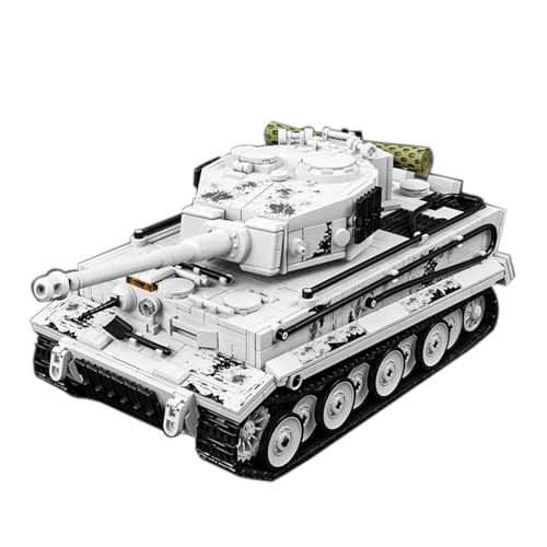 SAYN WW2 Militär Panzer Bausteine Bausatz, 1736 Teile Technik Militär WW2 Tiger Panzer Klemmbausteine Modellbausatz mit Soldaten, Kompatibel mit Lego von Generisch