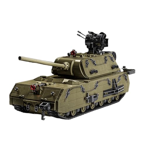 SAYN WW2 Militär Panzer Bausteine Bausatz, 3339+ Teile Technik Militär WW2 Maus Panzer Klemmbausteine Modellbausatz mit Soldaten und Waffen, Kompatibel mit Lego von Generisch