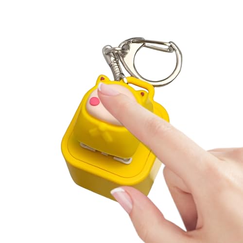 SCHLÜSSELANHÄNGER HOG | SENSORIK Spielzeug MIT AKKU | Tragbarer Hog Schlüsselanhänger Mit Licht Niedliches Fidget Stressabbau Für Geburtstag Zuhause Tasche Kinder von Generisch