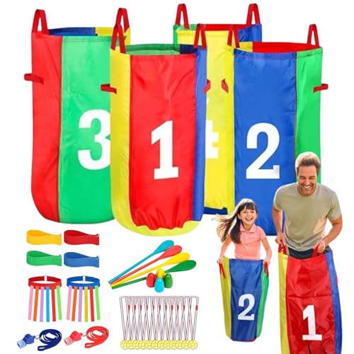 Sack Race Bags for Kids - Lawn Game,3 Legged Relay Race Party Supplies for Lawn Yard Adults Kids Birthday Family Festival Events Outdoor Activities Gatherings Sack Race Bags for Kids - Lawn Game,3 Legged Relay Race Party Supplies for Lawn Yard Adults Kids Birthday Family Festival Events Outdoor Activities Gatherings von Generisch