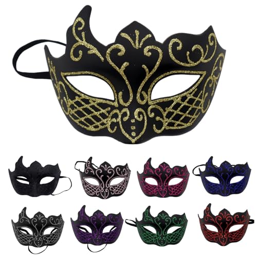 Salem,Maske,Maskenball Venezianische Maske Herren Carnival Damen Masken Für Schwarz Therian Mask Kostüm Gesicht Verkleidung Ballmaske,Lila,One Size von Generisch