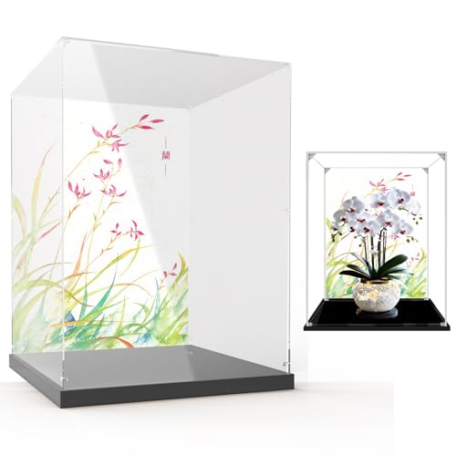 Sammlervitrinen für Lego Flowers 10311 Phalaenopsis-Orchideen, perfekt für Sammler! Geschenkidee für Erwachsene und Jugendliche Fans(Kein Modell) (Hintergrund C) von Generisch