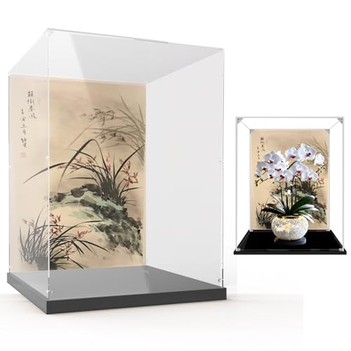 Sammlervitrinen für Lego Flowers 10311 Phalaenopsis-Orchideen, perfekt für Sammler! Geschenkidee für Erwachsene und Jugendliche Fans(Kein Modell) (Hintergrund D) von Generisch