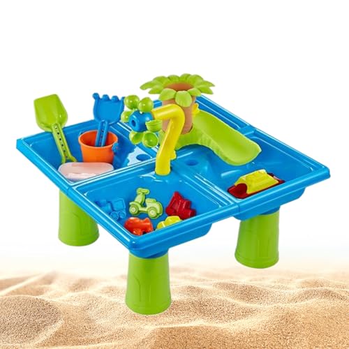 Sand- Und Wassertisch, Strandsand Wasserspiel Tisch Für Kinder, Sensorisches Spielzeug Set Für Draußen Garten Hinterhof Kinder Mädchen von Generisch
