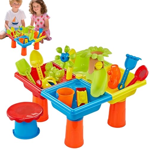 Sand- Und Wassertisch | Outdoor Sand- & Strandspieltisch - Strandspielset Lernspielzeug Sinnesanregung Badespiel-Zubehör Für Kinder Gartenunterhaltung Sand- Und Wassertisch | Outdoor Sand- & Strandspieltisch - Strandspielset Lernspielzeug Sinnesanregung Badespiel-Zubehör Für Kinder Gartenunterhaltung von Generisch