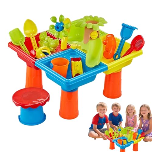 Sand- Und Wassertisch - Sand- Und Wassertisch Für Kinder - Lernspielzeug Mit Zubehör Für Garten, Terrasse & Innenbereich Sand- Und Wassertisch - Sand- Und Wassertisch Für Kinder - Lernspielzeug Mit Zubehör Für Garten, Terrasse & Innenbereich von Generisch