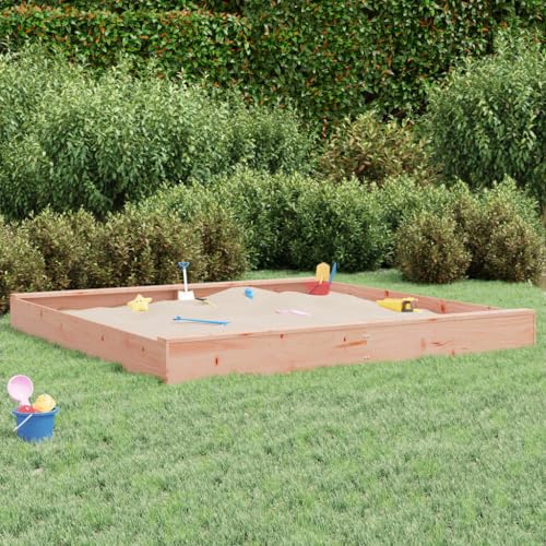 Sandkasten mit Sitzen, Massivholz Outdoor Sandkasten für Kinder im Alter von 3-8 Jahren, Tannenholz Sandkasten für Hinterhof, Garten von Generisch