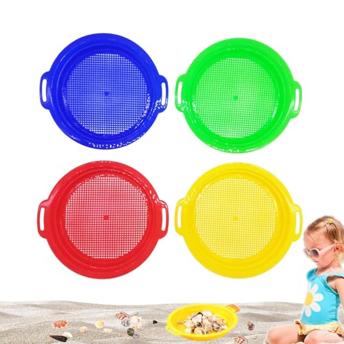 Sandsieb, Sandsieb für Kinder | 4 Stück für den | Kinder-Sandspielzeug, Siebpfanne für, Mädchen, Gartenarbeit, Graben, Muscheln, Werkzeuge für Strandspaß Sandsieb, Sandsieb für Kinder | 4 Stück für den | Kinder-Sandspielzeug, Siebpfanne für, Mädchen, Gartenarbeit, Graben, Muscheln, Werkzeuge für Strandspaß von Generisch