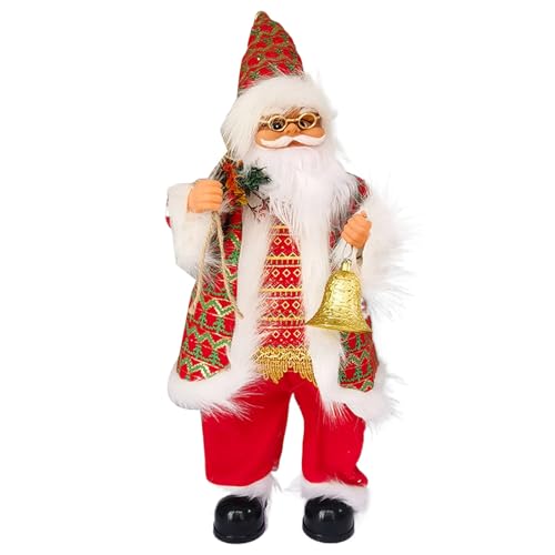 Santa Weihnachten Stofftier Puppen singen englische Lieder Santa Kinderspielzeug sind und schön Bildhauerpupe (Red, 50X27X22cm) von Generisch