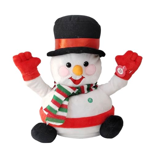 Santa Weihnachten Stofftier Puppen singen englische Lieder Santa Kinderspielzeug sind und schön Handgemachte Puppe (White, 24X24X13cm) von Generisch