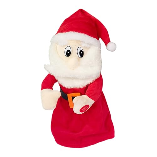 Santa Weihnachten Stofftier Puppen singen englische Lieder Santa Kinderspielzeug sind und schön Holzpuppe (Red, 32X19X14cm) von Generisch