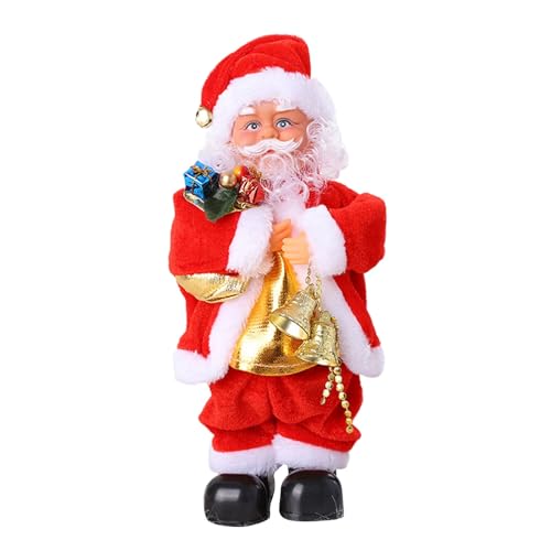 Santa Weihnachten Stofftier Puppen singen englische Lieder Santa Kinderspielzeug sind und schön Kinderpuppe (Red, 27X14X12cm) von Generisch