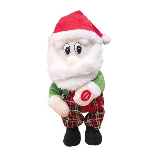 Santa Weihnachten Stofftier Puppen singen englische Lieder Santa Kinderspielzeug sind und schön Kuschelpuppe (Red, 30X14X13cm) von Generisch