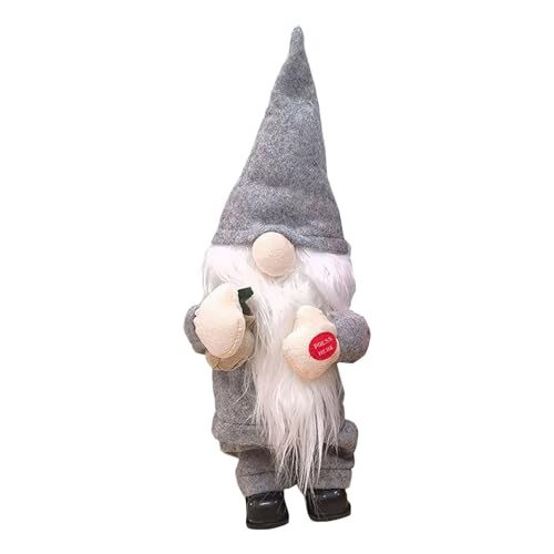 Santa Weihnachten Stofftier Puppen singen englische Lieder Santa Kinderspielzeug sind und schön Plüschpuppen (Grey, 32X19X14cm) von Generisch