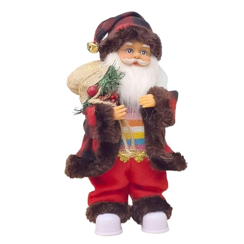 Santa Weihnachten Stofftier Puppen singen englische Lieder Santa Kinderspielzeug sind und schön Puppenkleidung (Brown, 29X17X13cm) von Generisch