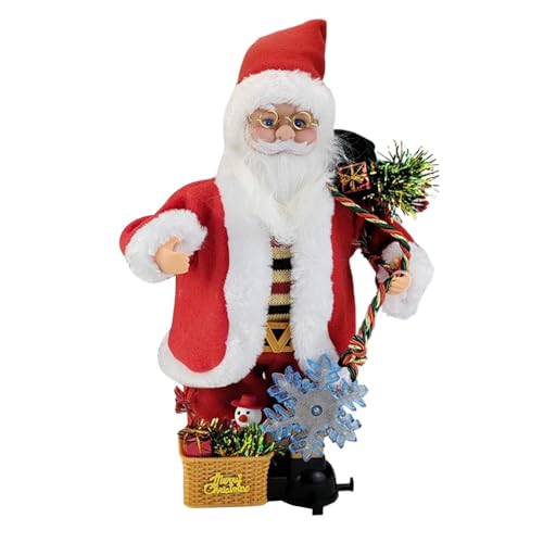 Santa Weihnachten Stofftier Puppen singen englische Lieder Santa Kinderspielzeug sind und schön Sammlerpupe (Red, 33X15X12.5cm) von Generisch