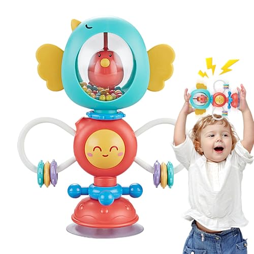Saugnapfspielzeug | Babyrassel, Spielzeugtablett für Hochstuhl mit Saugnapf, Spielzeug für frühes Lernen ab 6 Monaten, Saugnapfspielzeug für Hochstuhl mit Son Saugnapfspielzeug | Babyrassel, Spielzeugtablett für Hochstuhl mit Saugnapf, Spielzeug für frühes Lernen ab 6 Monaten, Saugnapfspielzeug für Hochstuhl mit Son von Generisch