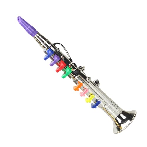 Saxophon für Kinder, Saxophonspielzeug, Saxophon-Trompetenspielzeug, Saxophon-Musikspielzeug, pädagogische Lehrlieder, Trompetenspielzeug mit 8 farbigen Tasten für Kinder, Anfänger Saxophon für Kinder, Saxophonspielzeug, Saxophon-Trompetenspielzeug, Saxophon-Musikspielzeug, pädagogische Lehrlieder, Trompetenspielzeug mit 8 farbigen Tasten für Kinder, Anfänger von Generisch
