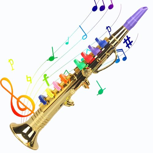 Saxophone for Kids, Saxophone Sound Toys, Educational Play Musical Equipment, Teaching Songs Trumpet Toy, Saxophone Toy for Children, Kids Musical Instrument, Trumpet Toy for Beginners, Colored Keys Saxophone for Kids, Saxophone Sound Toys, Educational Play Musical Equipment, Teaching Songs Trumpet Toy, Saxophone Toy for Children, Kids Musical Instrument, Trumpet Toy for Beginners, Colored Keys von Generisch