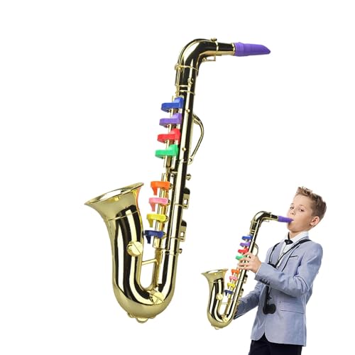 Saxophonmodell Spielzeug - Multifunktionales Spielzeugsaxophon | Musikalische Entwicklung Musical Trompete | Saxophon -Trompete für Kleinkindmädchen Anfänger Musiksimulation Saxophonmodell Spielzeug - Multifunktionales Spielzeugsaxophon | Musikalische Entwicklung Musical Trompete | Saxophon -Trompete für Kleinkindmädchen Anfänger Musiksimulation von Generisch