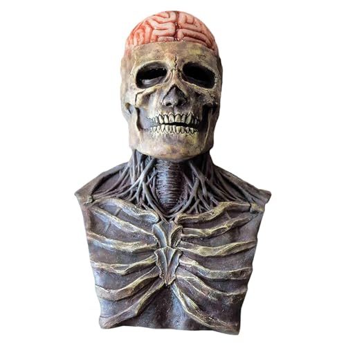 Scary Halloween Face Masque - Halloween Full Skull Face Cover - Halloween Kostüm Props Headgear For Festivals - Halloween, Kostüm Gathering von Generisch
