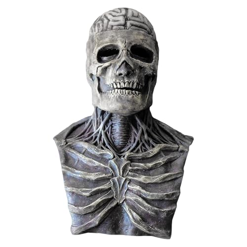 Scary Halloween Face Masque - Halloween Full Skull Face Cover - Halloween Kostüm Props Headgear For Festivals - Halloween, Kostüm Gathering von Generisch