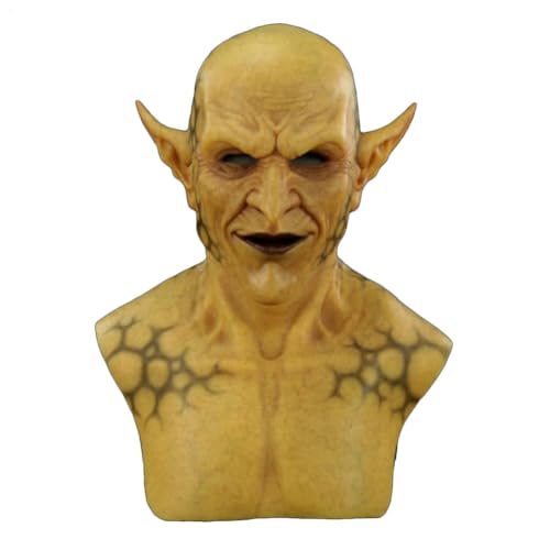 Scary Imp Demon Cosplay Kostüm - Halloween Yellow Devil Outfit Für Erwachsene, Gruselige Party -Requisite | Realistisches Hörntemonkostüm, Horror - Für Maskerade, Rollenspielereignisse Und Hallow Scary Imp Demon Cosplay Kostüm - Halloween Yellow Devil Outfit Für Erwachsene, Gruselige Party -Requisite | Realistisches Hörntemonkostüm, Horror - Für Maskerade, Rollenspielereignisse Und Hallow von Generisch
