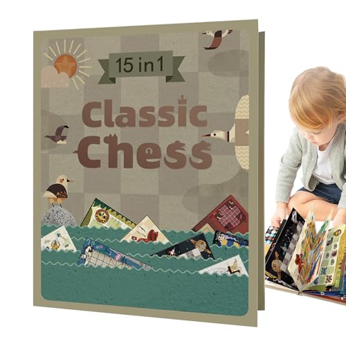 Schach Notationsbuch, Schachsatz,Pädagogisches magnetisches Schachspiel | Kompaktes hochwertiges strategisches Brettspiel für Kinder Erwachsene Reisen Heimschule Party Outdoor-Turnier von Generisch