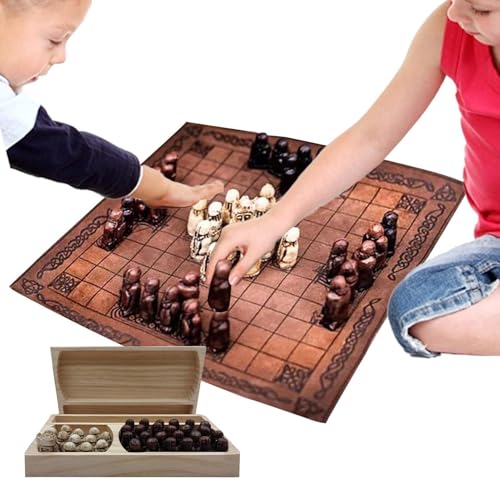 -Schachspiel – Authentisches traditionelles Zwei-Spieler-Strategiespiel, Brettspiel | Klassisches und historisches europäisches asymmetrisches Brettspiel -Schachspiel – Authentisches traditionelles Zwei-Spieler-Strategiespiel, Brettspiel | Klassisches und historisches europäisches asymmetrisches Brettspiel von Generisch