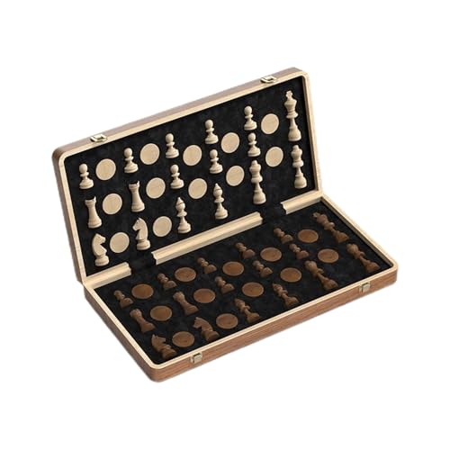 Schachspiel Klappbares Design - Magnetisches Holz Schachbrett Spielset | Reiseaktivitäten Für Wartebereich Autofahrt Familienspielabend Unterricht Schachspiel Klappbares Design - Magnetisches Holz Schachbrett Spielset | Reiseaktivitäten Für Wartebereich Autofahrt Familienspielabend Unterricht von Generisch