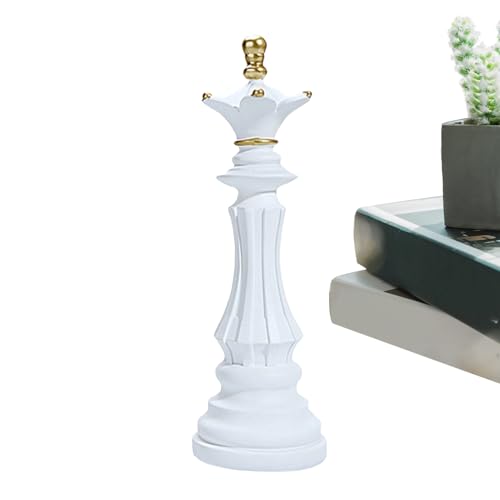 Schachstatue - Schachstückset | Kleine Cheess Skulptur Ornament | Künstlerische Harzskulpturen Premium -Schreibtisch -Ornamente Verantwortliche - King & Queen Figur Bookshelf, Mantel Oder Game Room Di von Generisch