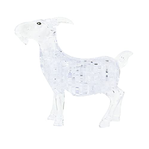 Schaf-Geschenk 3D-Gebäude- Nette Puzzle-Blöcke Gadget-Modell DIY Kristall-Puzzle- Bausteine Haus 3D-Pädagogische Dekoration Gebäude Kreative Kristallglas Ornament Kristall Geburtstagsgeschenk von Generisch