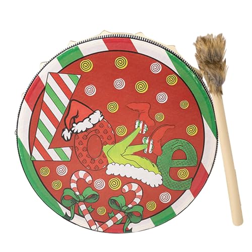 Schamanische Trommel Weihnachten Spirituelles Instrument Schamanisches Instrument Trommel Sound Healing Tool Home Decoration von Generisch