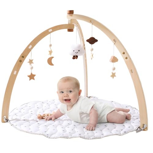 Schaufel für Kinder aus Holz – Aktivitätszentrum für den Innenbereich mit sensorischem Spielzeug und Matten | klappbarer Rahmen für Kinder, inspiriertes Design, umweltfreundliche Materialien, einfache von Generisch