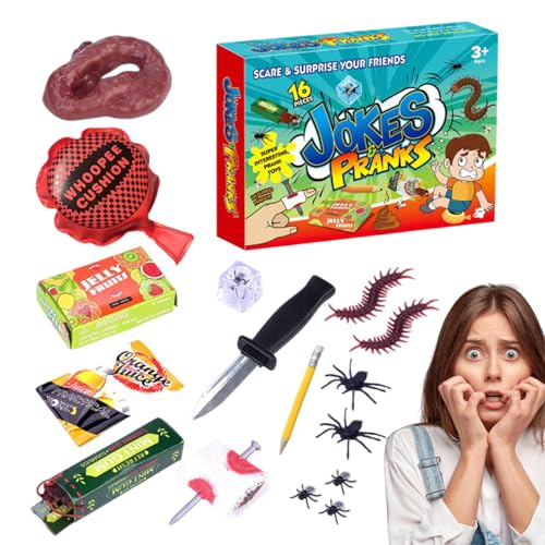 Scherzartikel Kinder Lustig Set, Streiche Für Kinder, Lustige Witz Geschenke, Scherzartikel Box, Gag-Witzspielzeug Für Den Aprilscherz, Streich-Gadgets-Gag-Box Für Erwachsene, Freunde, Familie Scherzartikel Kinder Lustig Set, Streiche Für Kinder, Lustige Witz Geschenke, Scherzartikel Box, Gag-Witzspielzeug Für Den Aprilscherz, Streich-Gadgets-Gag-Box Für Erwachsene, Freunde, Familie von Generisch