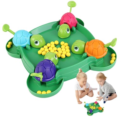 Schildkröte-Brettspiel - Familien-Brettspiele für den Spieleabend,Vorschulspiel für Kinder, Hungry Turtle Brettspiel, intensives Spiel der schnellen Reflexe, Schnapp dir das Bean Ball Spiel von Generisch