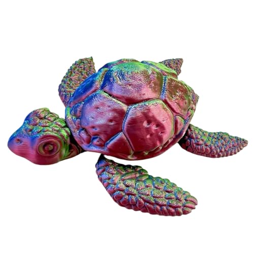 Schildkröten Fidget Spielzeug | 3D gedruckte bewegliche Meeresschildkröten Statue für den Tisch,Kompakte Tierfigur Interaktive Deko Jugendliche Erwachsene von Generisch
