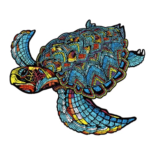 Schildkrötenpuzzles - Meeresschildkröten Holz | Holzrätsel Für Erwachsene | Einzigartig Geformte Tierpuzzle Schildkröte | Unregelmäßiges Holzschnitt Bildungshirn Teaser, Lustiges Puzzle Für Weihnachte von Generisch