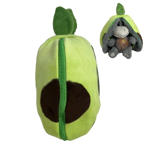Schlafender Plüsch Esel | Atmender Und Leuchtender Süßer Esel | Atmendes Tier Zur Linderung | Süßes Kuscheltier Versteckspiel Esel Spielzeug | Baby Schlafende Musik Frühes Lernen Puppe von Generisch