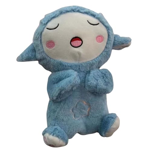 Schlafendes Kuscheltier mit Atembewegung Musik. Schlafende Spieluhr Plüsch. Schlafendes Kuscheltier Trainings-AssistenzToy (Blue, One Size) von Generisch