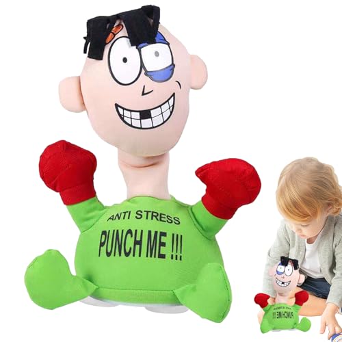 Schlag Mich Schreiende Puppe - Stoffpuppe Stress | Anti Stress Spielzeug Me Stoffpuppe | Zappelpuppen Anti-Stress Punch Me Puppen | Spielzeug Wutbewältigung Weich Zum Stressabbau Für Kinder Erwachsene von Generisch