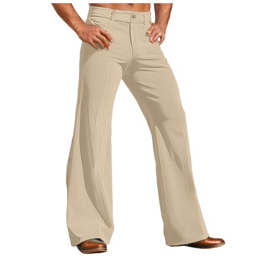 Schlaghose Herren 70Er Disco Outfits Hose Hippie Anzughose Herren Stretch, 70Er Jahre Outfit FaschingskostüMe MäNner Hippie Disco Style Schlaghose FüR Karneval von Generisch