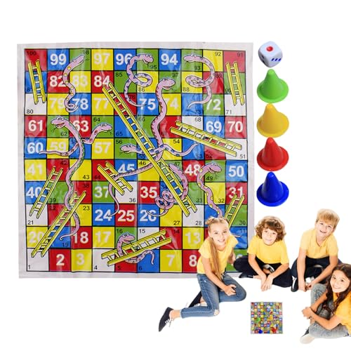 Schlangen Und Leitern Brettspiel - Klassisches Spiel Der Reisegröße | Familienfreundliches Fliegendes Schach | Fun Chutes Und Leitern, Die Für Kinder, Erwachsene, Partys, Bildungsunterhaltung Geeignet Schlangen Und Leitern Brettspiel - Klassisches Spiel Der Reisegröße | Familienfreundliches Fliegendes Schach | Fun Chutes Und Leitern, Die Für Kinder, Erwachsene, Partys, Bildungsunterhaltung Geeignet von Generisch