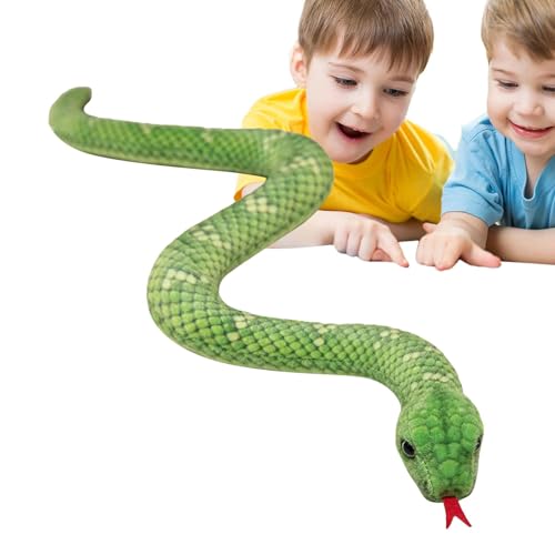 Schlangengefüllte Tier, Stoffschlange - Party Cobra Streichprops | 39 Zoll große ausgestopfte gefälschte Schlangenplüschtierungen realistisches Spielzeug für Kindergeburtstagsfeier -Streichprops von Generisch