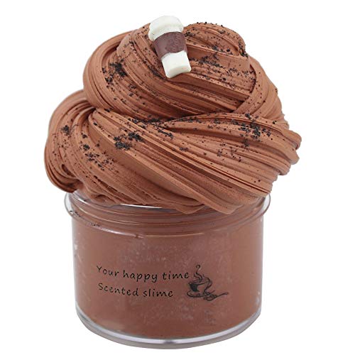 Schleim, Duftend, Dehnbar und Nicht klebend, mit Zitronen-Minz-Schokolade usw. Schleim-Anhänger, Stressabbau, Pädagogischer Schleim, Geburtstagsgeschenke, Preis-Partygeschenke (Kaffee) von Generisch
